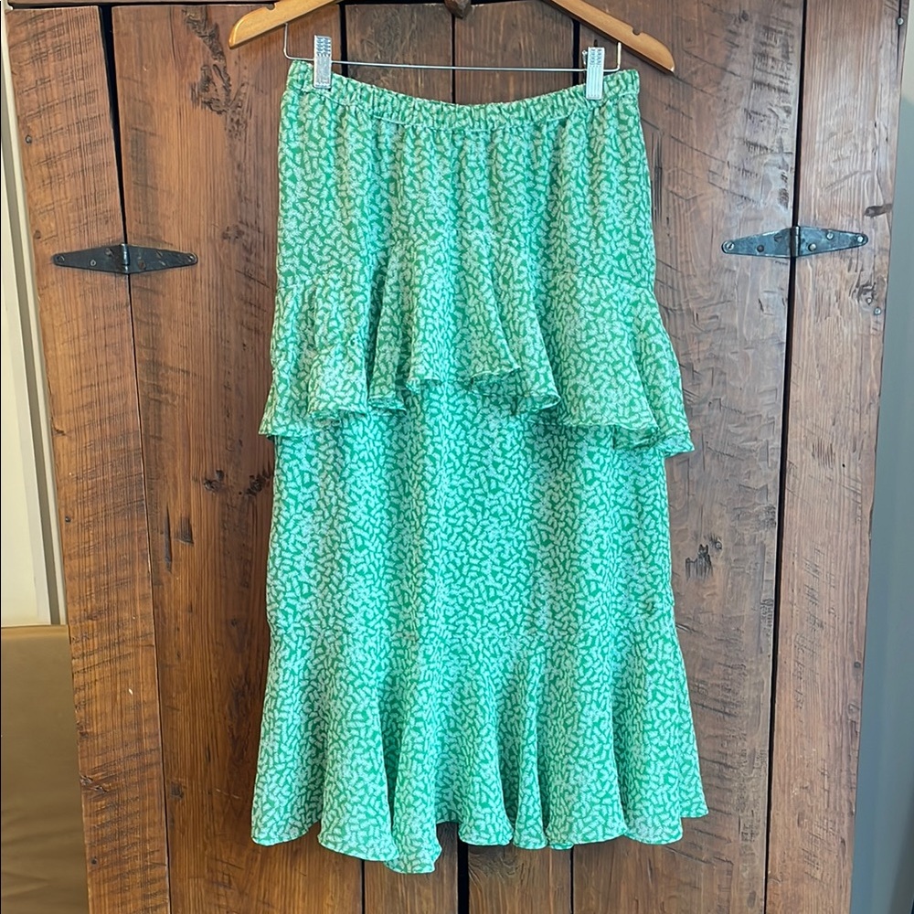 Green Patterned Women's Skirt